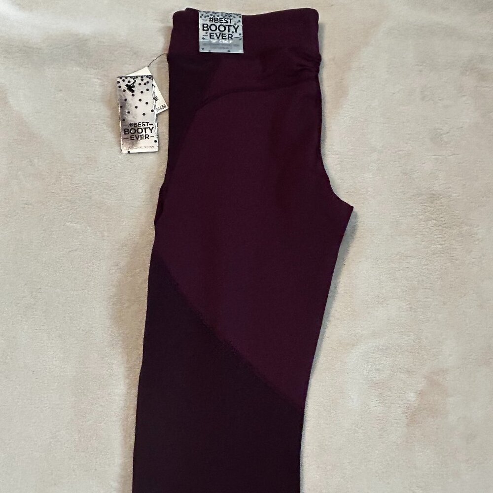 Live Love Dream Aeropostale Best Booty Ever 19" Crop Burgundy Pants Size L
